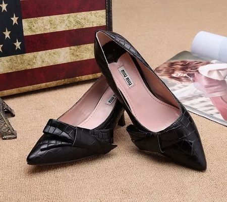 MIUMIU Shallow mouth kitten heel Shoes Women--004